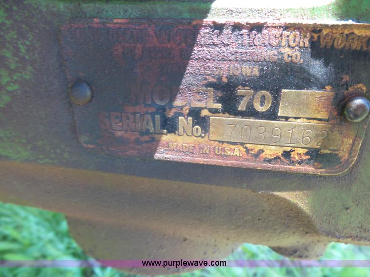 image for item J6078 John Deere 70 tractor
