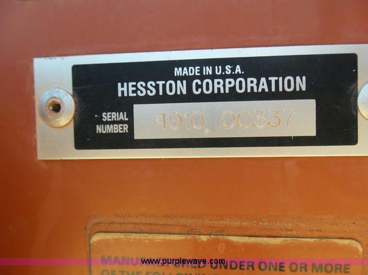 image for item J6087 1998 Hesston 4910 large square baler