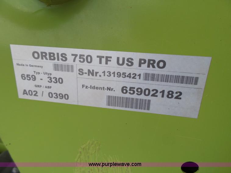 image for item L6579 2013 Claas Orbis 750 corn head