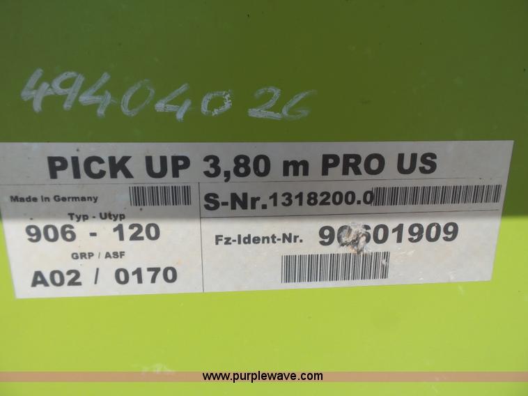 image for item L6581 2013 Claas 380 forage head