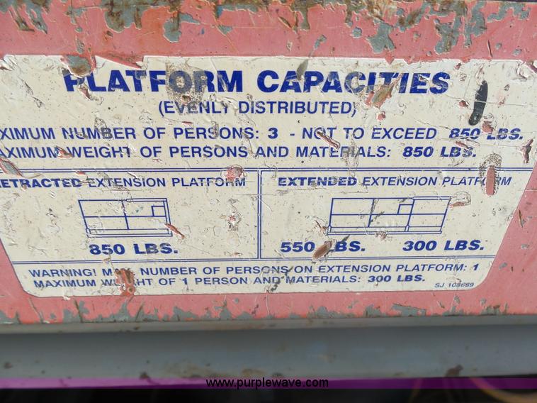 image for item AL9150 1997 Sky Jack III 4626 scissor lift