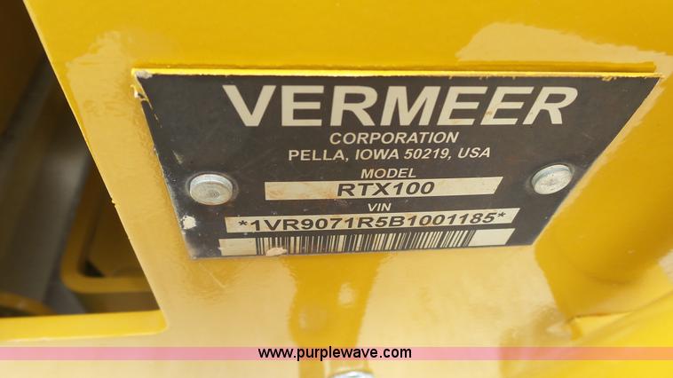 image for item BW9762 2011 Vermeer RTX100 trencher