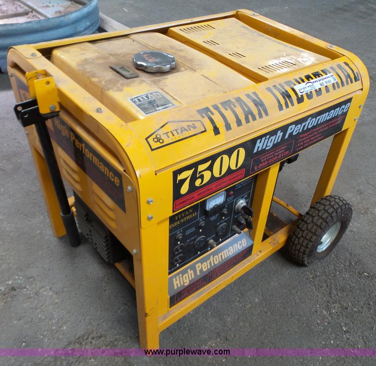image for item BZ9161 Titan 7500 generator