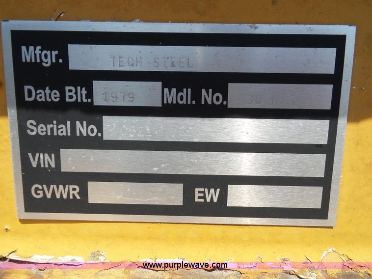 image for item J4879 1979 Tech Steel 30HF1 equipment trailer