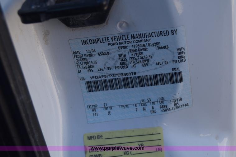 image for item K7278 2007 Ford F550 Super Duty bucket truck