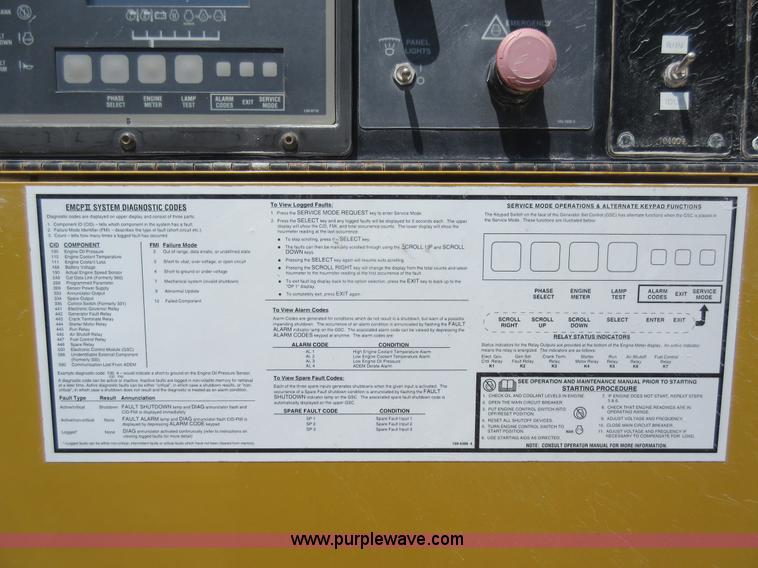 image for item K7899 2000 Caterpillar 3412 SR4B generator