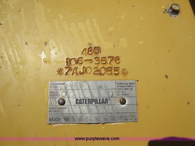 image for item K7899 2000 Caterpillar 3412 SR4B generator