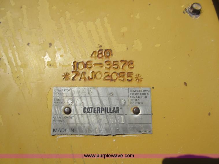 image for item K7899 2000 Caterpillar 3412 SR4B generator