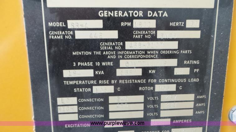 image for item L5281 Caterpillar SR-4 generator