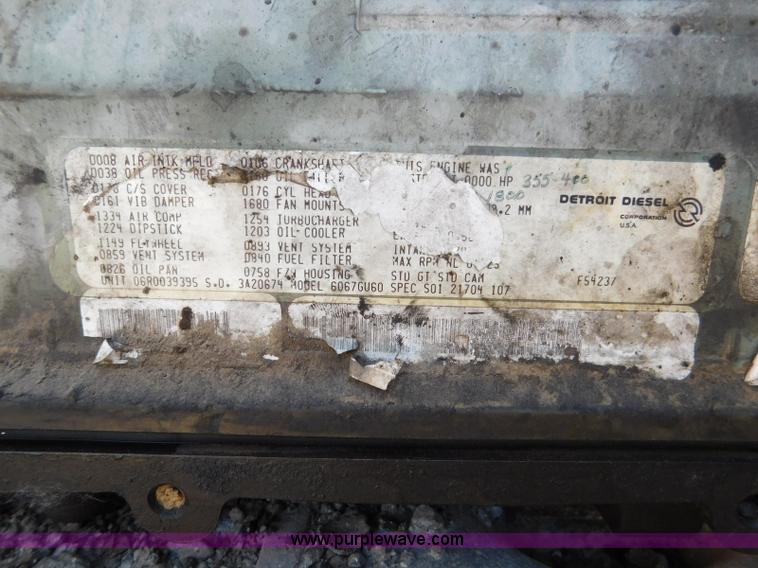 image for item L5878 1991 Freightliner dump truck