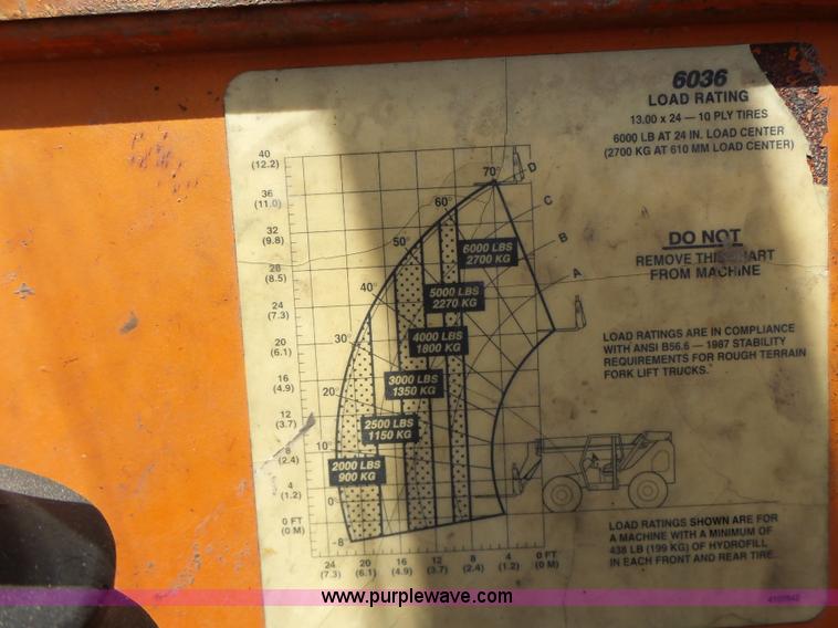 image for item L6088 Sky Trak 6036 telehandler