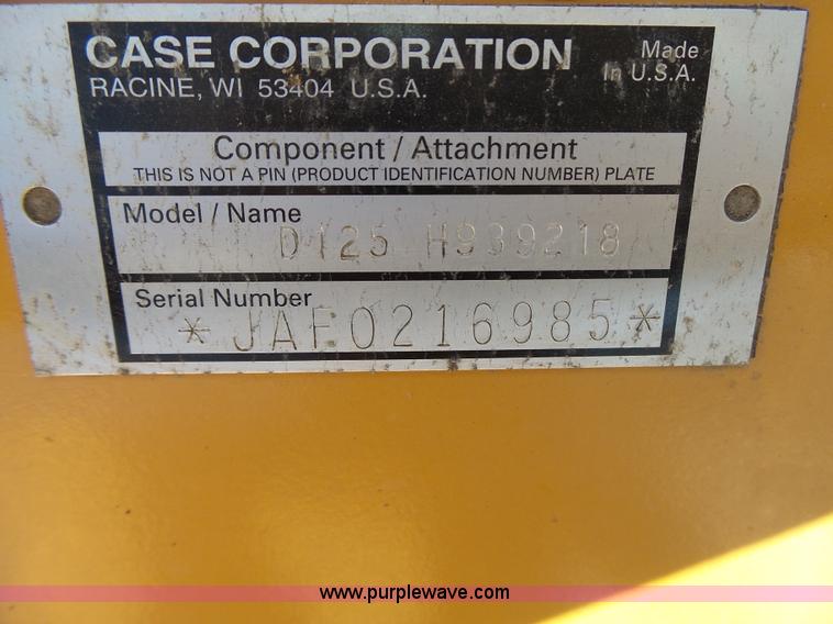 image for item L6099 Case D125 skid steer backhoe attachment