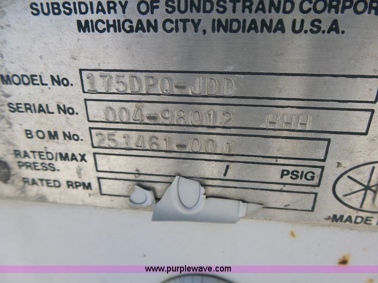 image for item L6101 Sullair 175DPQ air compressor