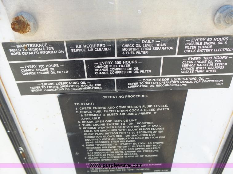 image for item L6101 Sullair 175DPQ air compressor