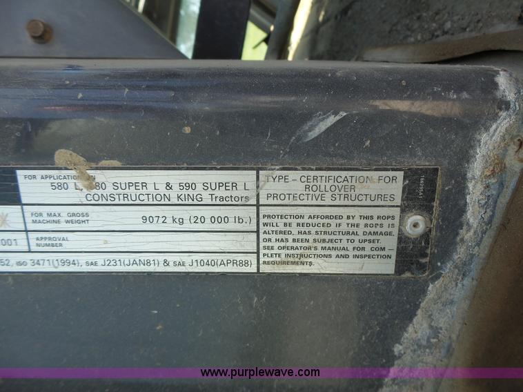 image for item L6104 1995 Case 580L backhoe