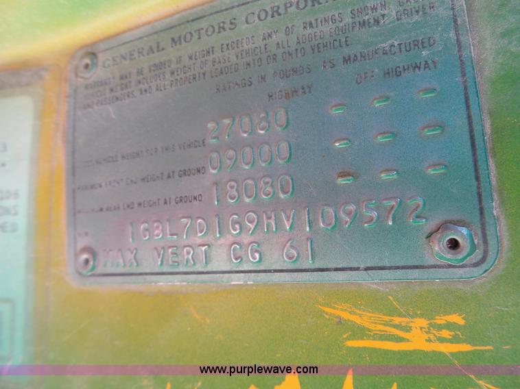 image for item L6105 1987 Chevrolet C Series dump truck