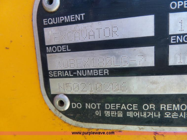 image for item L6107 2005 Hyundai 180LC-7 excavator