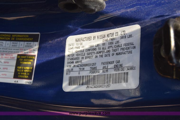 image for item BW9987 2006 Nissan 350Z