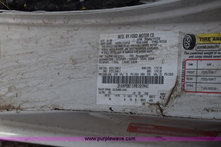 image for item CB9297 2009 Ford Fusion