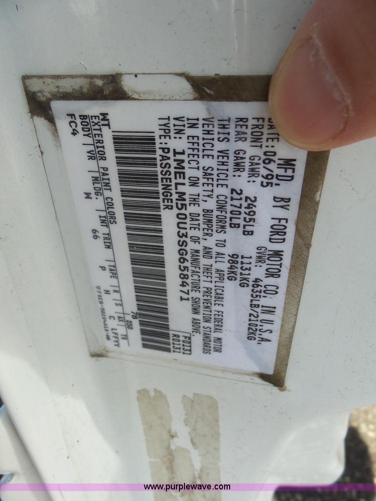 image for item AL9169 1995 Mercury Sable