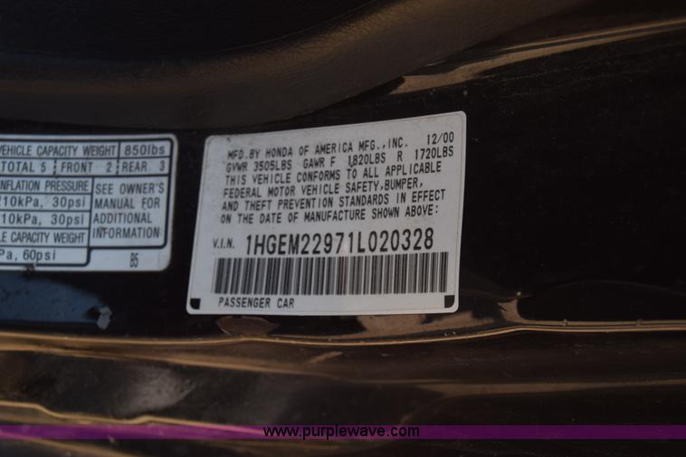 image for item AR9523 2001 Honda Civic