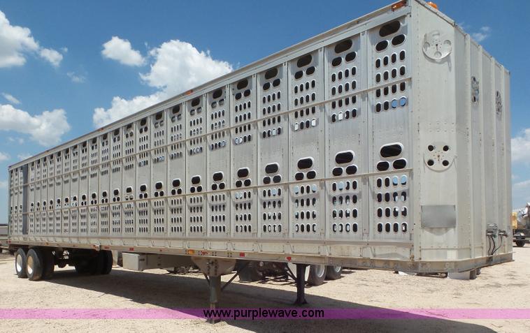 image for item CC9849 1996 Barrett Hog Deck livestock trailer