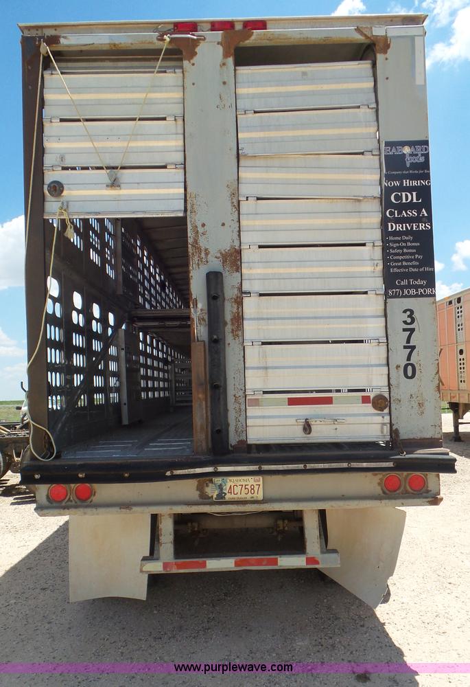 image for item CC9849 1996 Barrett Hog Deck livestock trailer