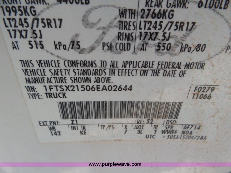 image for item CC9854 2006 Ford F250 Super Duty SuperCab pickup truck