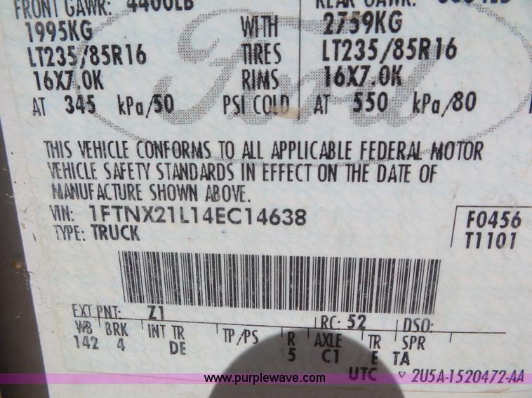 image for item CC9860 2004 Ford F250 Super Duty SuperCab pickup truck