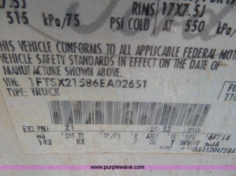 image for item CC9863 2006 Ford F250 Super Duty SuperCab pickup truck