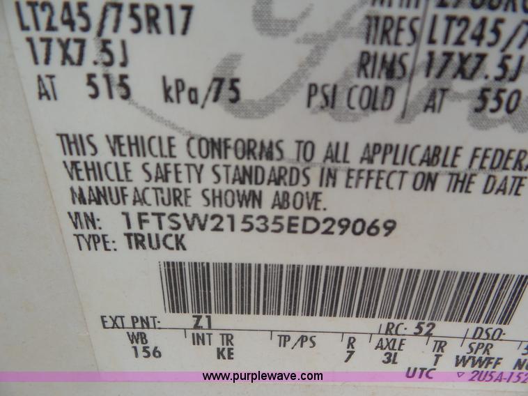 image for item CC9869 2005 Ford F250 Super Duty SuperCrew pickup truck