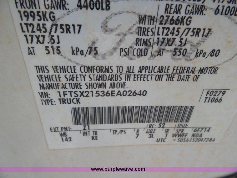 image for item CC9873 2006 Ford F250 Super Duty SuperCab pickup truck