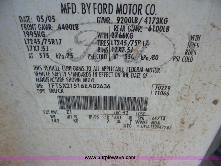 image for item CC9882 2006 Ford F250 Super Duty SuperCab pickup truck