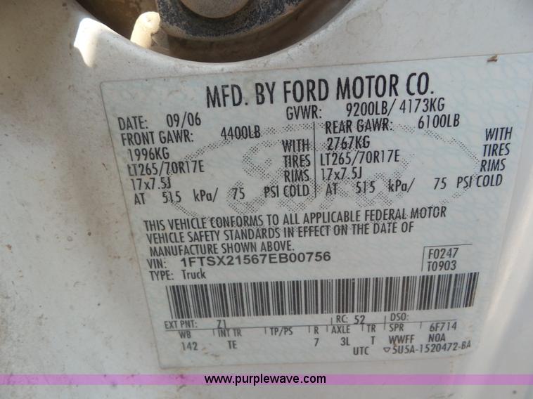 image for item CC9883 2007 Ford F250 Super Duty SuperCab pickup truck