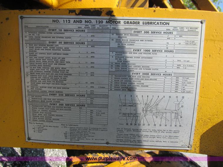image for item J2669 1973 Caterpillar 112F motor grader