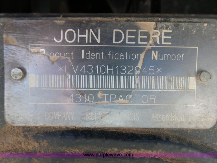 image for item J6049 2002 John Deere 4310 tractor