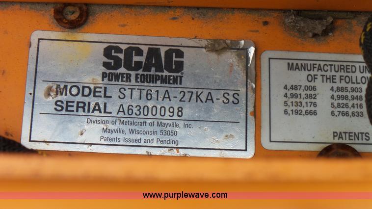 image for item K1458 Scag Turf Tiger ZTR lawn mower