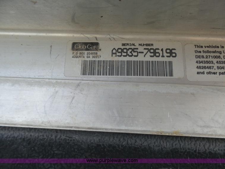 image for item K5423 1999 Club Car DS golf cart