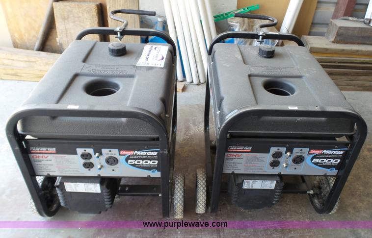 image for item K5444 (2) Coleman Powermate 6250 generators