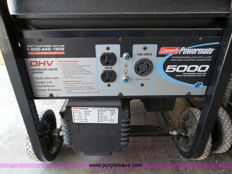 image for item K5444 (2) Coleman Powermate 6250 generators