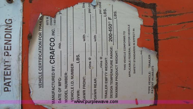 image for item K5487 1998 Crafco SS250 pot hole patcher