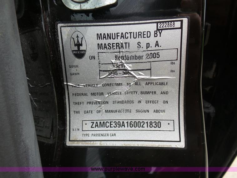 image for item K7943 2006 Maserati Quattroporte