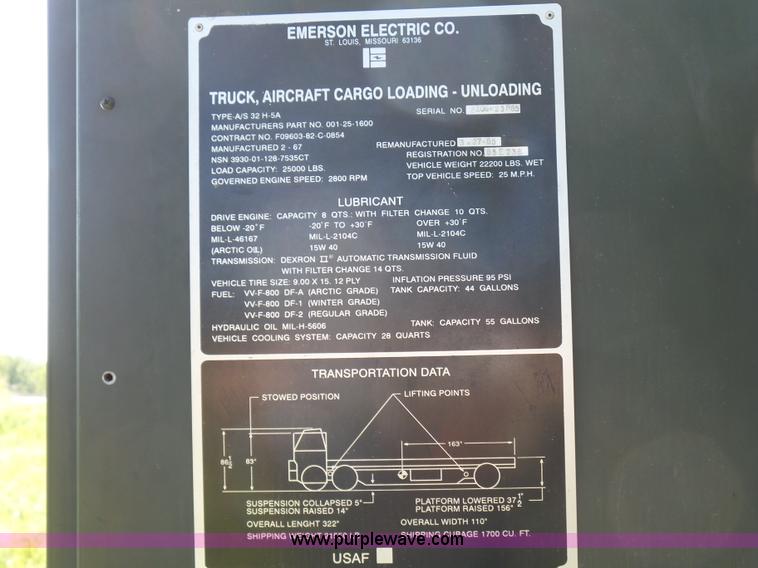 image for item L1544 Emerson AS-32-H-SA hydraulic cargo lift