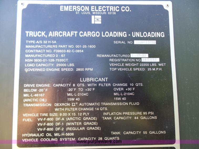 image for item L1544 Emerson AS-32-H-SA hydraulic cargo lift