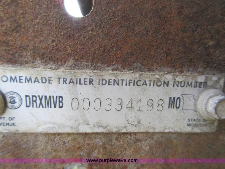 image for item L2795 Shop built pickup bed trailer