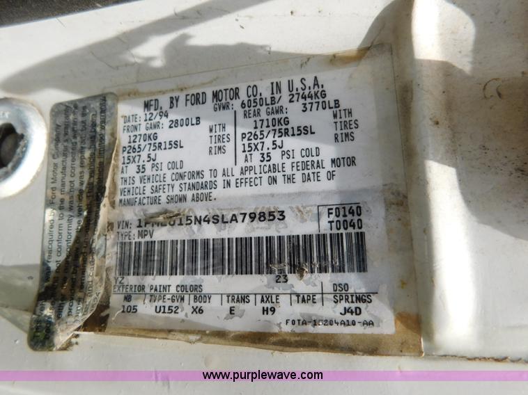 image for item L5902 1995 Ford Bronco SUV