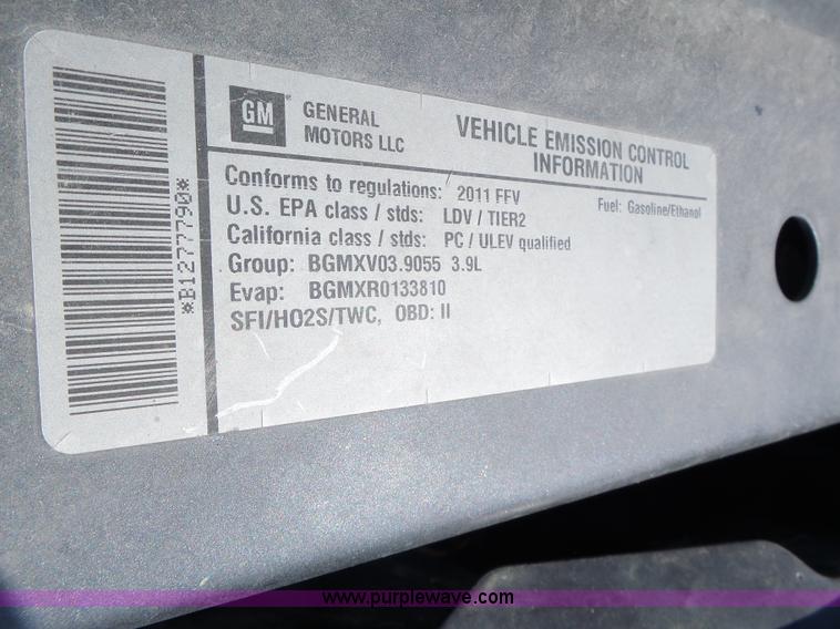 image for item L6150 2011 Chevrolet Impala Police