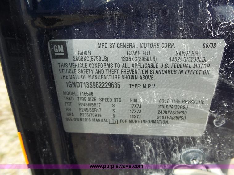 image for item L6168 2008 Chevrolet TrailBlazer SUV