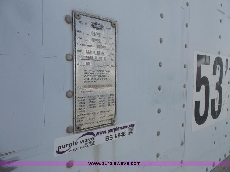 image for item BS9848 1995 Strick dry van trailer