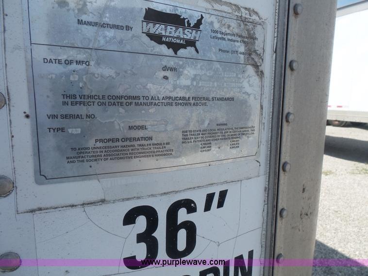 image for item BS9851 1995 Wabash dry van trailer